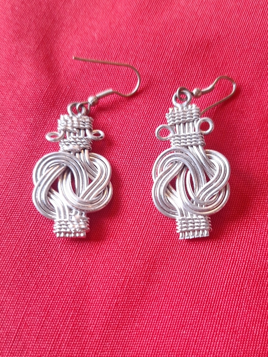Source Unknown Jewelry - Silver Knot Drop Earrings - Women Jewelry